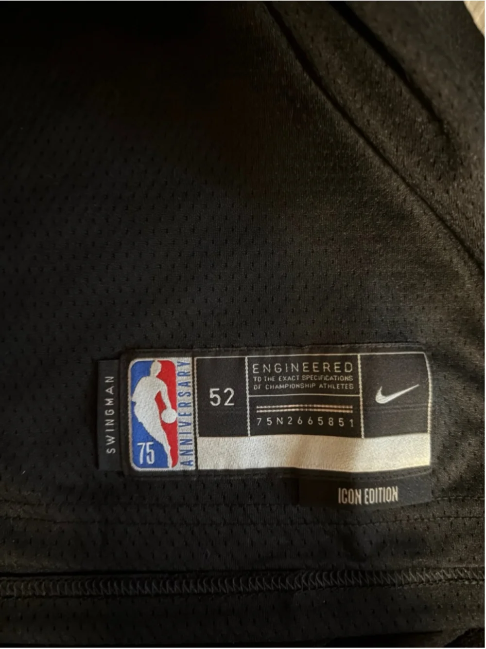 Men’s XL Nike NBA Brooklyn Jersey Black White No Number